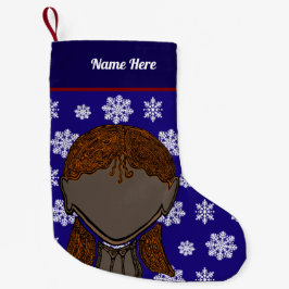 女の子のシルエット クリスマスストッキング