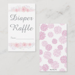 女の子のシンプルフローラ赤ちゃんシャワー植物性おむつ コーリングカード