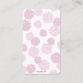 女の子のシンプルフローラ赤ちゃんシャワー植物性おむつ コーリングカード (裏面)