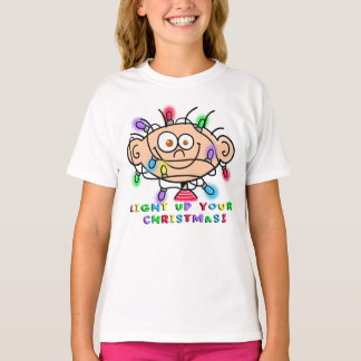 女の子のジミーは"あなたのクリスマス"のTシャツつけます Tシャツ