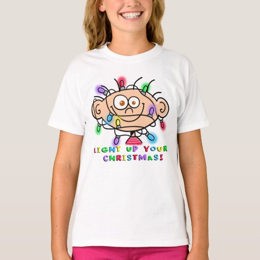 女の子のジミーは"あなたのクリスマス"のTシャツつけます Tシャツ (正面)