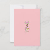 女の子のジャングルの動物のベビーシャワーは3.5"感謝していしていますx5 " ノートカード (裏面)