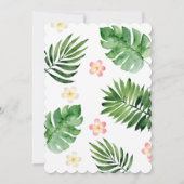 女の子のジャングルベイビーシャワーの招待状 招待状 (裏面)