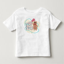 女の子のジンジャーブレッドクリスマスTシャツ