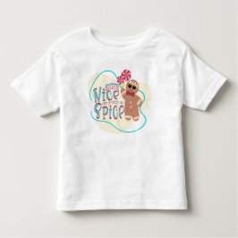 女の子のジンジャーブレッドクリスマスTシャツ トドラーTシャツ
