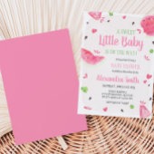 女の子のスイカベイビーシャワー 招待状