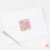 女の子のスイカ ベビーシャワー ステッカー (封筒)