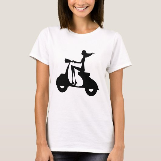 女の子のスクーター1 Tシャツ (正面)