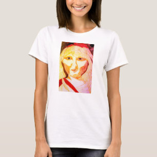 女の子のスケッチとブラウス Tシャツ
