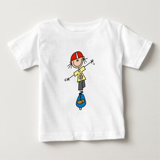 女の子のスケートボーダーのTシャツおよびギフト ベビーTシャツ (正面)