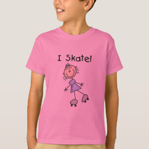 女の子のスケート選手 Tシャツ