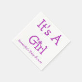 女の子のスノーフレーク スタンダードカクテルナプキン (角)