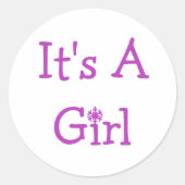 女の子のスノーフレーク ラウンドシール (正面)