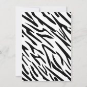 女の子のスパークル ゼブラプリントパーティー招待状 招待状 (裏面)