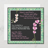 女の子のスパ日! 招待状 (正面/裏面)