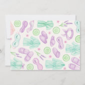 女の子のスパ誕生日写真招待状 招待状 (裏面)