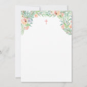 女の子のスペイン式洗礼と命名式 招待状 (裏面)