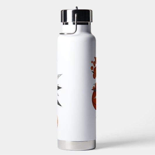 女の子のスポーツアクセサリーバスケットボールとスター ウォーターボトル (右面)