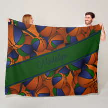 女の子のスポーツルームの装飾青い緑のバスケット