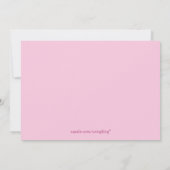 女の子のスランバー・パーティー 招待状 (裏面)