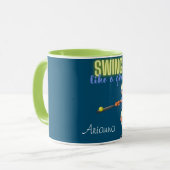 女の子のソフトボールのように振る マグカップ (正面左)