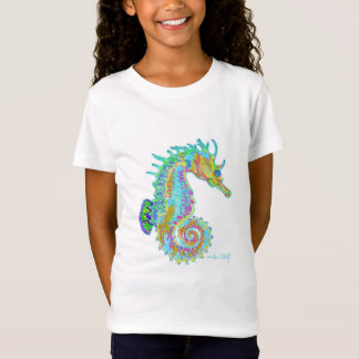 女の子のタツノオトシゴのTシャツ Tシャツ