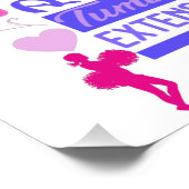 女の子のチアリーティングタイポグラフィインピンクと紫 ポスター (コーナー)