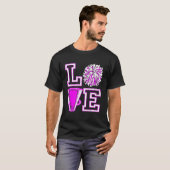 女の子のチアリー10代のダーのための愛の応援 Tシャツ (正面フル)