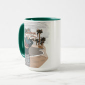 女の子のチェックラスベガスへようこそチェックイン場所。 マグカップ (正面左)