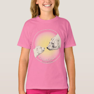 女の子のチャーチル極ベアーシャツベアーツTシャツ Tシャツ