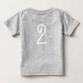 女の子のツー シリー ゴース 2歳の誕生日 ベビーTシャツ (裏面)