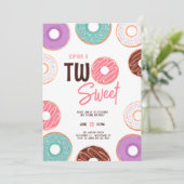 女の子のツー スウィート 2歳の誕生日招待状 招待状 (スタンド正面)