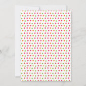 女の子のツー・ティー・フルーツ 2歳の誕生日招待状 招待状 (裏面)