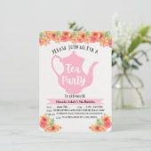 女の子のティーパーティー招待状 招待状 (スタンド正面)