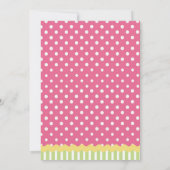 女の子のティーパーティー誕生日招待状 招待状 (裏面)