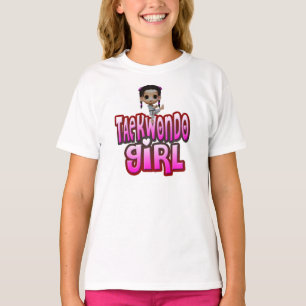 女の子のテコンドーのワイシャツ Tシャツ
