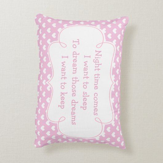 女の子のテディベアとハート アクセントクッション (裏面(縦))