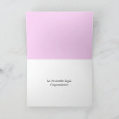 女の子のテディベアを乗せたベビーカー カード (内部)