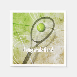 女の子のテニスパーソナライズされた スタンダードカクテルナプキン