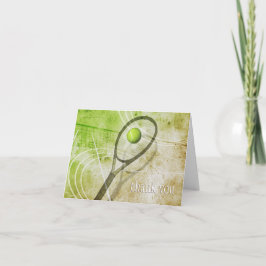 女の子のテニパーソナライズされたス感謝していユー サンキューカード