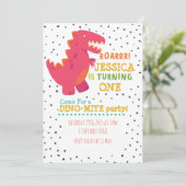 女の子のディーノの誕生会の招待 招待状 (スタンド正面)