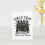 女の子のトリップサレムウィッチハロウィンサレムマチェッツ カード (黄色い花)