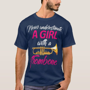 女の子のトロンボーンミュージシャン Tシャツ