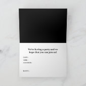 女の子のナイトアウトパーティー 招待状 (内部)