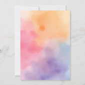 女の子のハイハイ パステル 誕生日 招待状 (裏面)