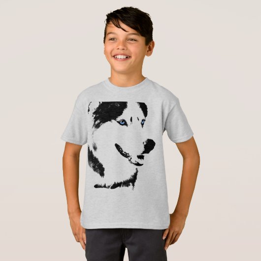 女の子のハスキーなワイシャツのそり犬の子供のハスキーなTシャツ Tシャツ