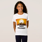 女の子のハッピーハロウィンTシャツ Tシャツ (正面フル)
