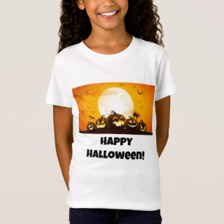 女の子のハッピーハロウィンTシャツ Tシャツ