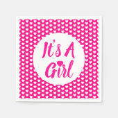 女の子のハート スタンダードカクテルナプキン (正面)