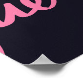 女の子のハート、言葉のシームレスなパターン。 ポスター (角)